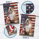 FLAGWIX English Bulldog House Flags, Dog Decor American Flag - 4th of July Decorations for Home, Yard, House Flag 30x40 - Patriotic Dog Decor, Double Sided, Heavy Duty Canvas Flag Indoor Outdoor by GreenHaven Gardens