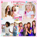 Princess Mini Karaoke Machine Toys: Kids Toys Girls Birthday Gifts Age 3-12+ LED Portable Bluetooth Speaker with 2 Wireless Microphone Gift Toy for 4 5 6 7 8 9 Years Old Girl Boy Kid Adult by TinyTreasures Baby Boutique