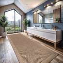 CAMILSON Indoor and Outdoor Runner Rug Natural Sisal Boho Woven Design Easy-Cleaning Non Shedding Fiber Living Room Bedroom Garden Patio and Kitchen Washable Outside Carpet Alfombras (2x7) by CozyNest Decor
