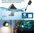Spot Lights Outdoor, RGB Landscape Lighting 4XPack 15W IP67 Waterproof Spotlight Outdoor with Smart APP Control for Pathway Lights,LED Indoor Light(DC/AC 12V) by GreenHaven Gardens