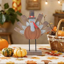 Zcaukya Thanksgiving Turkey Decoration, Wooden Indoor Standing Tabletop Turkey Decor for Home Office Bedroom Kitchen Thanksgiving Harvest Day Decorations by CozyNest Decor