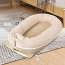 Baby Lounger, Deluxe Infant Lounger, Baby Nest Cover for Baby, Breathable Cotton, Adjustable Baby Floor Seat for Tummy Time, Newborn Essentials for Baby 0-12 Months (Khaki) by TinyTreasures Baby Boutique