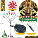4 Pack 8 Patterns Christmas Decorations with 32 Lollipop Christmas Lights, Solar Christmas Lights Outdoor Waterproof with 8 Modes, Christmas Peppermint Candy Pathway Yard Decor for Garden/Lawn/Patio by GreenHaven Gardens