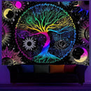 AACKart Blacklight Tapestry for Bedroom - Spiritual Tree of Life Wall Tapestry Glow in the Dark Wall Hanging 90.5 x 70.8 inches by CozyNest Decor
