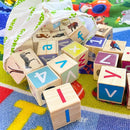 QUOKKA Montessori Wooden Blocks for Toddlers 1-3 - 35 Realistic ABC Learning Baby Blocks for Kids 3-5 Year Olds - Stacking Alphabet Wood Toys for 2-4 yo - Learn Letters Numbers by TinyTreasures Baby Boutique