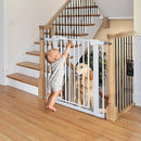 Babelio Baby Gate for Doorways and Stairs, 26''-40'' Auto Close Dog/Puppy Gate, Easy Install, Pressure Mounted, No Drilling, fits for Narrow and Wide Doorways, Safety Gate Door for Child and Pets by TinyTreasures Baby Boutique