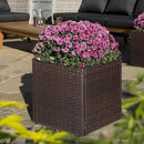 SUNNYPARK Set of 2 Large Square Planter with Removable Liner, All-Weather PE Rattan Modern Planters Indoor Outdoor Flower Plant Pots Garden Box Patio Yard Front Porch Deck by CozyNest Decor