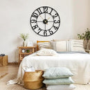 LEIKE 31 Inch Extra Large Wall Clock, Retro Decorative Oversized Silent Little Ticking Battery Operated,Black Metal Arabic Numerals Wall Clocks for Living Room,Office,Entrance Farmhouse Decor by CozyNest Decor
