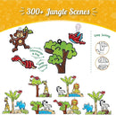 Imagimake Window Art Jungle Suncatcher Kit | Kids Crafts Supplies | Girls Toys Age 6-8 | Arts and Crafts for Kids Ages 8-12 | Creative Fun Craft Kit | Gifts for 5 Year Old Boys & Girls by TinyTreasures Baby Boutique