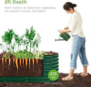 Best Choice Products 8x2x2ft Metal Raised Garden Bed, Oval Outdoor Deep Root Planter Box for Vegetables, Herbs w/ 4 Support Bars, 215 Gal Capacity - Dark Green by GreenHaven Gardens
