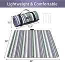 HX&OD Outdoor Picnic Blanket Extra Large, 80''*80' Waterproof Picnic Mat with Stakes Foldable Camping Blanket Portable with Carry Strap for Beach Mat (Green, 80''*80'') by TinyTreasures Baby Boutique