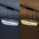 TOCHIC Crystal Chandelier 47 inch, 9 Lights Large Black Crystal Chandeliers for Dining Room, Modern Farmhouse Oval Chandelier Kitchen Island Lighting Fixture for High Ceiling, Living Room, Bar by CozyNest Decor