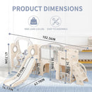Toddler Outdoor Climber Playset with Basketball for Kids Ages 1 to 3 Years Slide and Swing Set 12 in 1 Playground Indoor Slide for Kids Durable Ecofriendly Plastic Backyard Playset White by TinyTreasures Baby Boutique