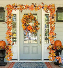 Lvydec Fall Maple Leaves Garland Decoration -6ft Artificial Fall Foliage Garland with White Pumpkins Pine Cone Autumn Decor for Halloween Thanksgiving Home Table Decor by CozyNest Decor