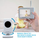 Babysense 3.5" Screen, Video Baby Monitor with Camera and Audio, 960ft Range (Open Space), Night Light, Two-Way Audio, Zoom, Night Vision, Lullabies by TinyTreasures Baby Boutique