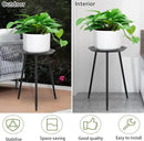 Plant Table Indoor Small,Black Metal Round Side Table.Modern Single Outdoor End Table for Small,Spaces,Patio,Office,Living Room, Bedroom Yard Garden Balcony Bedside by GreenHaven Gardens