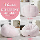 Hobestluk Bean Bag Chairs Large Bean Bag Couch for Adults Stuffed Sofa Chair Comfy Giant Bean Bag Chair with Spacious Design for Reading, Playing or Relaxing (Pink) by CozyNest Decor