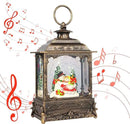 Christmas Snow Globes,Christmas Decorations for Home,with 6 Hour Timer,Musical Snow Globe,Battery Or USB Powered,Christmas Lantern,Christmas Festival Decor, Snowman Skiing