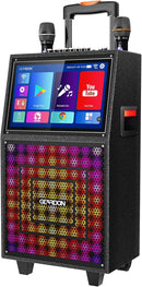 Karaoke Machine with Lyrics Display Screen for Adults, Built-in 15 Inches Tablet, Bluetooth Speaker with 2 Wireless Mics, 1000W Peak Power, DJ Lights, Portable Karaoke System for Any Occasion by TinyTreasures Baby Boutique