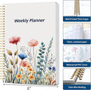 Undated Weekly Planner, Weekly To Do List Notebook with Goal & Habit Tracker Organizer, A5 5.8" x 8.0" Weekly Planner Notebook with Spiral Binding for Men or Women by TinyTreasures Baby Boutique
