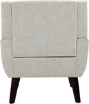 UIXE Accent Chair Modern Upholstered Armchair, Comfy Living Room Arm Chairs Mid Century Single Sofa Reading Side Seat for Bedroom, Home Office - Beige by CozyNest Decor