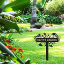 Metal Signs Customized | Personalized Garden Stake Metal Sign | Custom Metal Garden Sign | Personalized Garden Name Sign | Custom Sign Outdoor Metal | Gardening Decor Gifts for Gardeners by CozyNest Decor