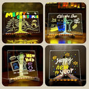 Led Note Board,Doodle Glow,Led Drawing Board for Kids,Acrylic Dry Erase Board with Light and 7 Colors Pens,LED Note Board with Colors for Office School Home (11.8x7.8 inches) by TinyTreasures Baby Boutique