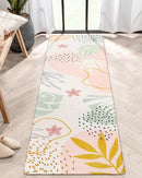 Lahome Pink Runner Rug - 2x7 Runner Rug Non-Slip Washable Bathroom Rug Runner Throw Lightweight Floor Runners for Hallway Non Skid, Botanical Print Carpet Runner for Kitchen Bedroom Laundry Room by TinyTreasures Baby Boutique