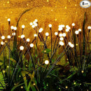 8Pack 64 LED Spring Solar Swaying Lights Outdoor Solar Powered Firefly Lights Garden Decor Waterproof Pathway Light Sway by Wind Landscape Lights Warm Yellow for Pathway Lawn Patio Courtyard Decor by GreenHaven Gardens