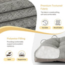 Non Slip Chair Cushions for Dining Chairs Set of 4 Kitchen Chair Cushions 18"x18"x3" Turfted Chair Pads Comfortable and Soft Seat Cushion with Ties, Light Grey by CozyNest Decor