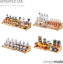 SIMPLEMADE 3-Tier Spice Rack Organizer - Versatile Storage Shelf for Kitchen, Bathroom, Bedroom & Office, Set of 1, Expandable Bamboo by CozyNest Decor