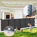 150" Extra Wide Retractable Baby Gates Dog Gate for Large Opening, 41" Extra Tall Mesh Pet Gate, Long Child Safety Gates with Fiberglass Rods for Stairways, Doorways, Hallways - Indoor/Outdoor Use by TinyTreasures Baby Boutique