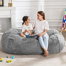 Hobestluk 4FT Bean Bag Chairs Adult Bean Bag with Portable Handle Comfy Large Bean Bag Chair with Removable Cover for Living Room Bedroom or Reading Nook (Stripe Grey, 4FT) by TinyTreasures Baby Boutique