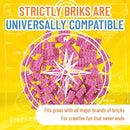 Strictly Briks Classic Bricks Starter Kit - 96 Pink 2x4 Blocks - Creative Play Set for Ages 3+ - Compatible with Major Brick Brands & Block Kits by TinyTreasures Baby Boutique