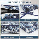 Favoyard Outdoor Chair Cushion 24 x 24 x 4 In Waterproof Pattern Fade Resistant Cushions for Patio Furniture with Removable Cover Attach Straps 28D Foam Insert Cushions Pads for Seat Sofa Couch 2 Pack by GreenHaven Gardens