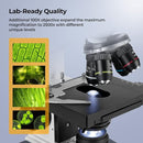 [Research-Grade] Vabiooth Lab Compound Trinocular Microscopes 40X-2500X Magnification with 7" LCD Screen 5MP E-Eyepiece, Two-Layer Mechanical Stage for Animal Husbandry, Pet Hospitals, Lab, Farms by TinyTreasures Baby Boutique