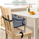 Booster Seat for Dining Table: Portable Toddler Booster Chair with Safety Buckle and Height Adjustable, Baby Feeding High Chair for Home Travel - Brown by TinyTreasures Baby Boutique