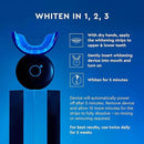 MOON LED Teeth Whitening Kit - Gentle Teeth Whitener Device, 56 White Strips, USB Charger & Travel Case - Blue Light Whitening Tray Removes Stains & Whitens Up to 12 Shades in 2 Weeks (4 Piece Kit) by CozyNest Decor