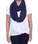 LK Baby 2pk Infinity Nursing Scarf Breastfeeding Cover Ultra Soft (Grey/Navy) by TinyTreasures Baby Boutique