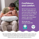 Boppy Nursing Pillow - Ergonomic Bottle & Breastfeeding Pillow with High, Firm, Large Area, Water-Repellent Cushion with Washable Cover; Baby Safety Alliance Verified - Gray Gentle Leaves by TinyTreasures Baby Boutique
