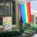 Louise Maelys Pride Garden Flag Rainbow Tree Love Heart 12x18 Inch Double Sided Welcome Small Burlap Gay Lesbian LGBTQ Yard Outdoor Sign Outside Home House Decor by GreenHaven Gardens