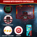 Mini Basketball Hoop with LED Lighting, Electronic Scoreboard, 3 Modes, Over Door Mount, Gift for Kids & Adults (Red) by TinyTreasures Baby Boutique