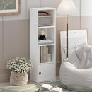 Furinno Luder Shelf Bookcase with 1 Door Storage Cabinet, White by TinyTreasures Baby Boutique