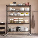 Seville Classics UltraDurable Heavy Duty NSF Solid Steel Wire Rack Storage Unit, Organizer for Garage, Warehouse, Office, Restaurant, Classroom, Kitchen, Black, 5-Tier Shelving, 60" W x 18" D by CozyNest Decor