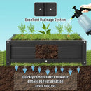 HDPE Raised Planter Box Outdoor,Rot-Resistant and Non-Cracking,Raised Beds for Gardening 29.5 * 14.4 * 9.8 in for Yard,Lawn,Outdoor Planter Boxes Rectangle with Drainage Holes Black by GreenHaven Gardens