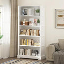 TVU 5-Shelf Wood Bookcase, 65 Inch Tall Bookshelf with Storage, Floor Standing Display Book Shelf，for Living Room Bedroom Study Office, White by CozyNest Decor