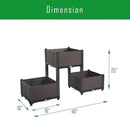 D'vine Dev Planter Raised Beds - Elevated Planter Garden Box with Drainage Plug Raised Garden Beds for Vegetable/Flower/Herb Outdoor Standing Planter Beds Gardening Kit, RGB-3 by GreenHaven Gardens