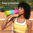 Insulated Water Bottle with Straw Stainless Steel Water Bottle, Leak-Proof, BPA-Free, Double Wall Vacuum Keeps Cold for 24 Hours for Sports, Travel, School (26 oz, Lime Sorbet) by CozyNest Decor