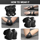 Adjustable Kids Helmet with Knee Pad, Elbow Pads & Wrist Guards - Toddler Bike Helmets for Ages 3-5, 5-8, 8-14 Years - Perfect for Skating, Biking, Cycling, and Skateboard - for Boys and Girls by TinyTreasures Baby Boutique