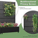 Casaphoria Metal Raised Garden Bed with Trellis and Wheels, 72"x47"x16" Planter Box for Climbing Plants, Vegetables & Vines, Features Drainage Holes and Privacy Screen (Black) by GreenHaven Gardens